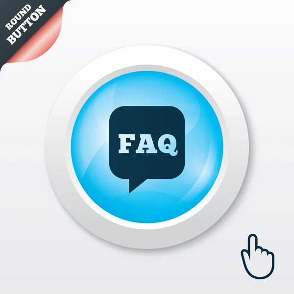 Faq 信息标志图标。帮助符号. — 图库矢量图片