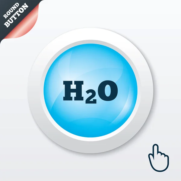 H2O Icono de signo de fórmula de agua. Símbolo químico . — Vector de stock