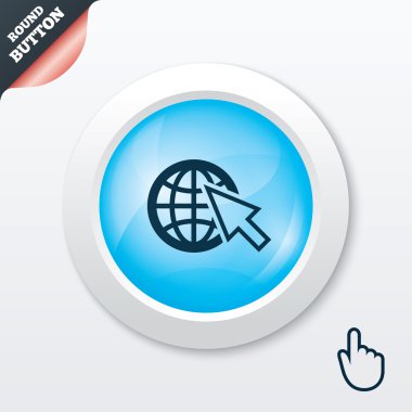 Internet işareti simgesi. world wide web simgesi.