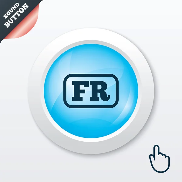 French language sign icon. FR translation. — Stock Vector