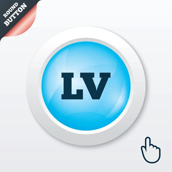 Ícone de sinal de língua letã. LV tradução —  Vetores de Stock