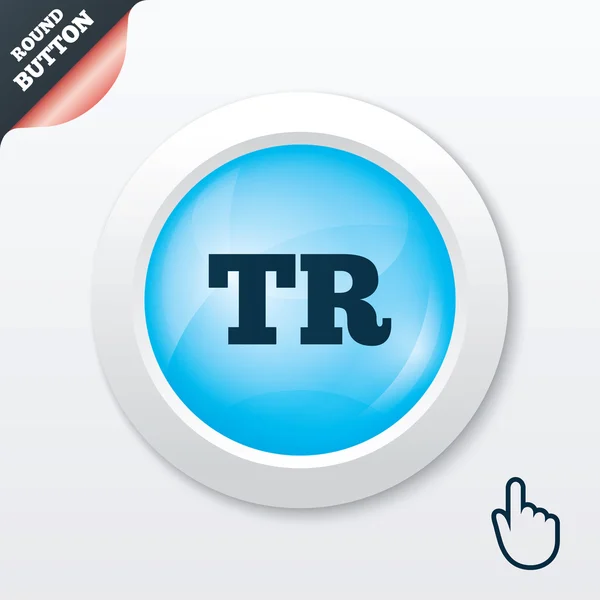 Turkiska tecken ikon. TR Översättning — Stock vektor
