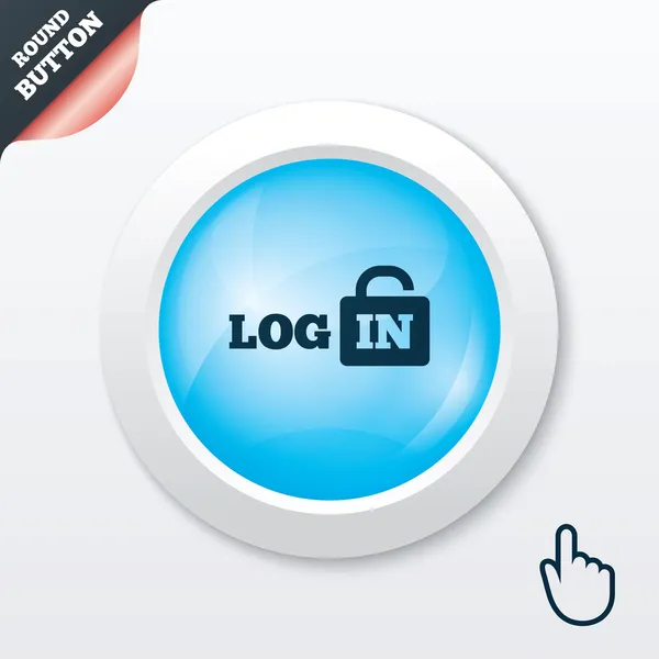 Login teken pictogram. Meld u bij symbool. vergrendelen. — Stockvector