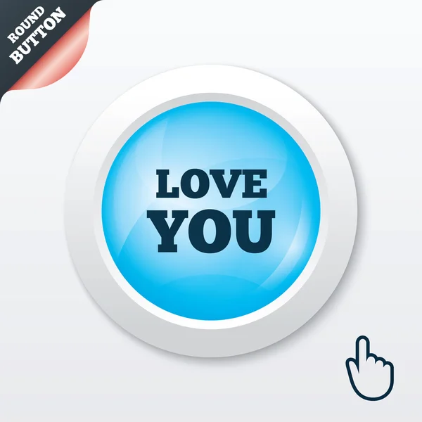 Love you sign icon. Символ Дня Святого Валентина . — стоковый вектор