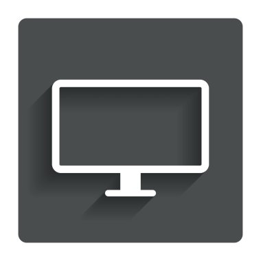 bilgisayar geniş ekran monitör işareti simgesi.