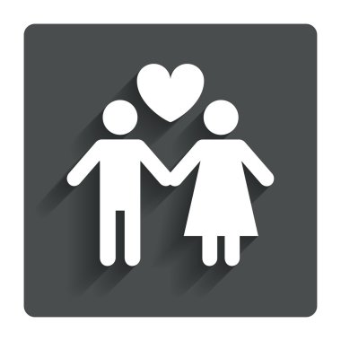 Çift işareti simgesi. erkek aşk erkek. aşıklar.