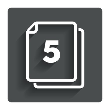 içinde 5 adet işareti simgesi paketi. 5 kağıt simgesi.