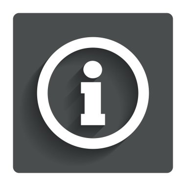 bilgi işareti simgesi. Bilgi simgesi.