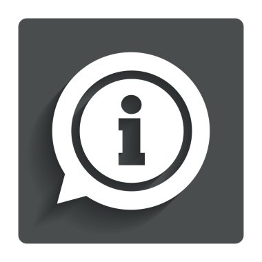 bilgi işareti simgesi. Bilgi simgesi.