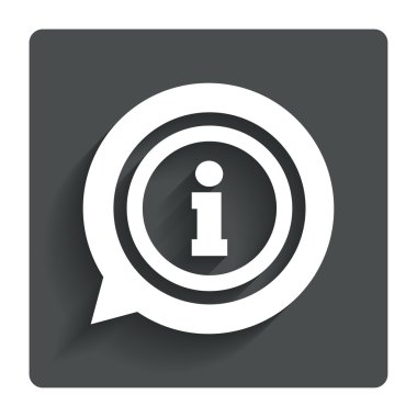 bilgi işareti simgesi. Bilgi simgesi.