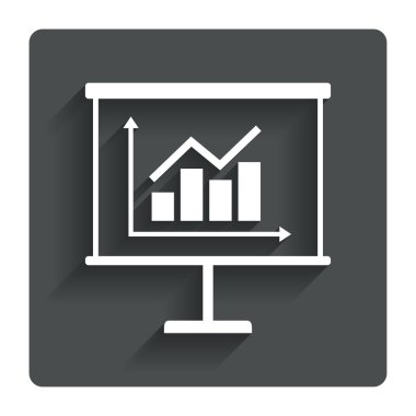 sunu billboard işareti simgesi. Diyagram simgesi