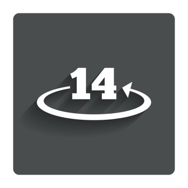 14 gün işareti simgesi içinde malların iadesi.