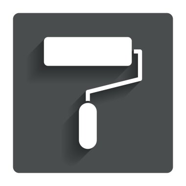 boya silindiri işareti simgesi. boyama aracı simgesi.