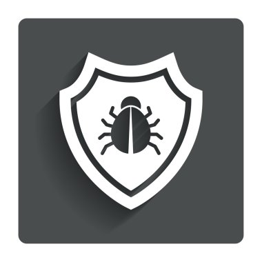 kalkan işareti simgesi. virüs koruma simgesi.