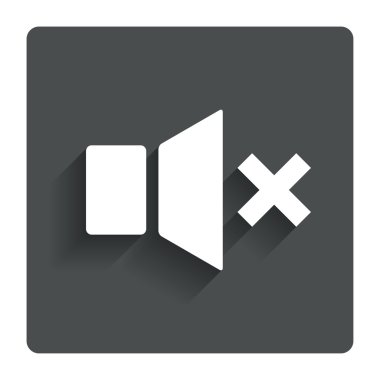 sessiz hoparlör işareti simgesi. sembol ses.