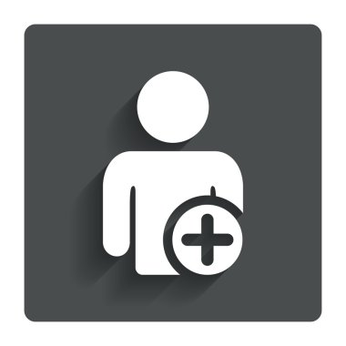 Kullanıcı işareti simgesi ekleyin. Arkadaş simge ekle.