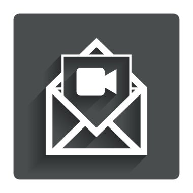 video posta simgesi. video kamera simgesi. İleti.