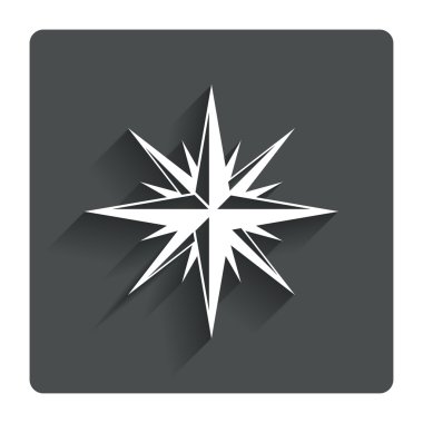 Pusula işareti simgesi. Windrose gezinti simgesi.