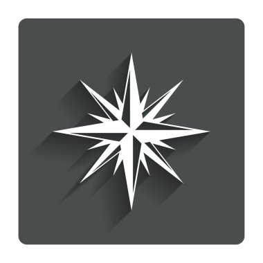 Pusula işareti simgesi. Windrose gezinti simgesi.