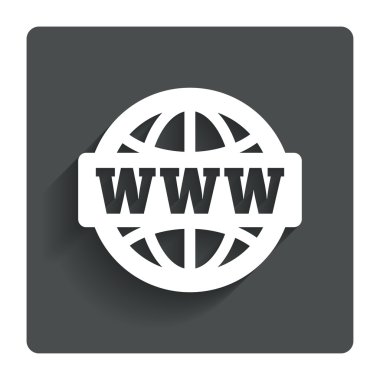 WWW sign icon. World wide web symbol. clipart