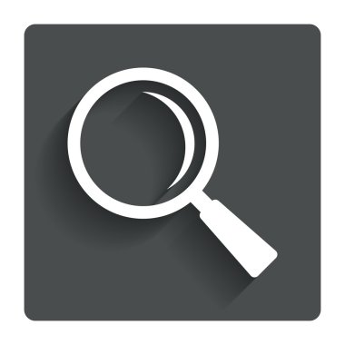 Büyüteç cam işareti simgesi. Yakınlaştırma aracı. Gezinti