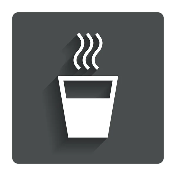 Warm water teken pictogram. warme drank symbool. — Stockvector