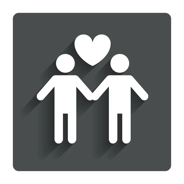 Couple sign icon. Male love male. Gays. — Stock Vector