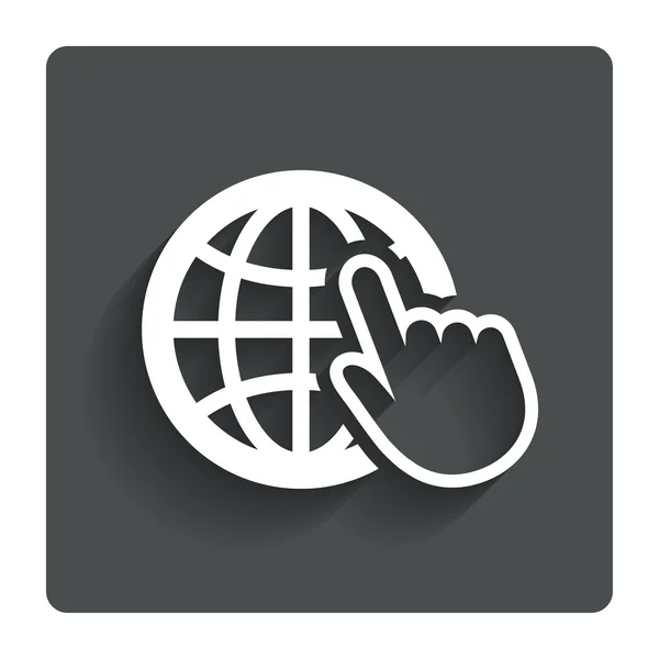 Icono de signo de Internet. Símbolo web mundial . — Archivo Imágenes Vectoriales