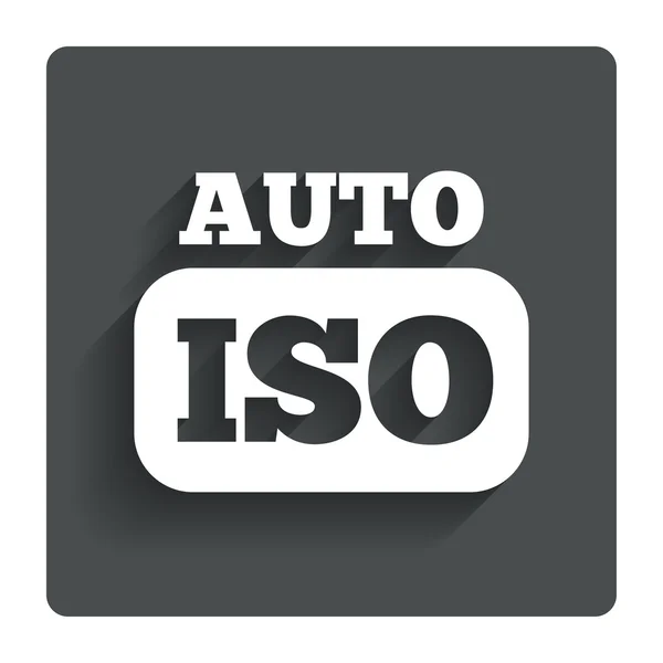 Iso オート写真カメラ記号のアイコン。シンボルの設定 — ストックベクタ