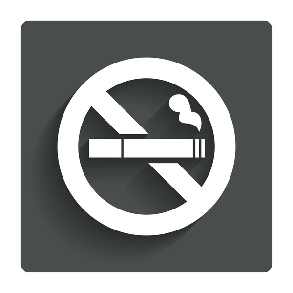 No Smoking icône signe. Symbole de cigarette . — Image vectorielle