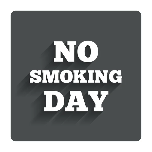 Nem dohányzó nap aláírás ikonra. leszokni a dohányzásról nap. — Stock Vector