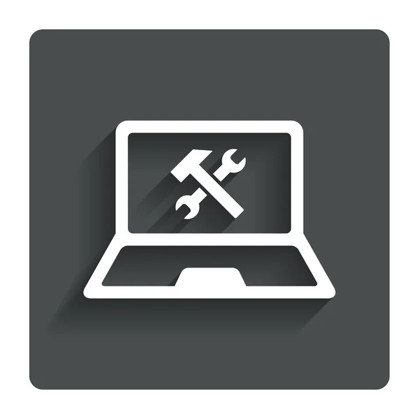 Laptop Reparatur Zeichen Symbol. Notebook-Service-Symbol — Stockvektor