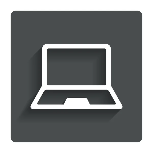 Icono de signo de ordenador portátil. Cuaderno pc símbolo . — Vector de stock