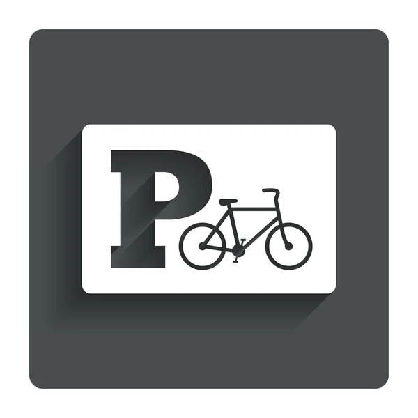 Parking sign icon. Bicycle parking symbol. — Stock Vector