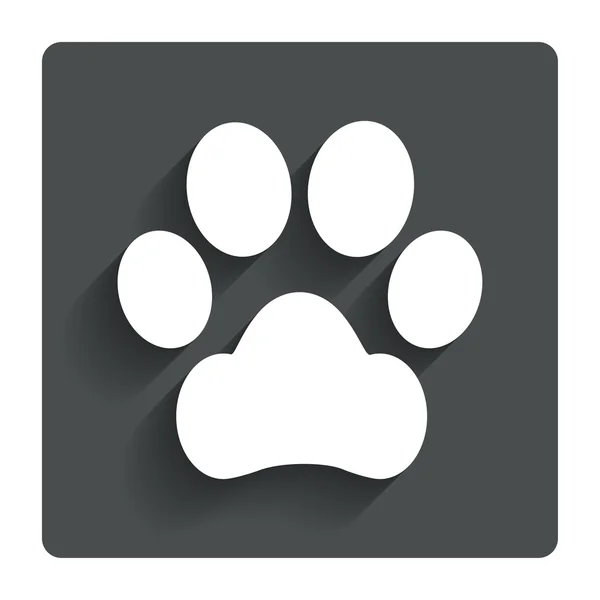 Icona segno zampa cane. Simbolo animali . — Vettoriale Stock