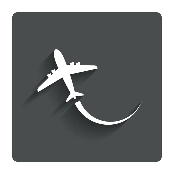 สัญลักษณ์เครื่องบิน สัญลักษณ์การเดินทาง . — ภาพเวกเตอร์สต็อก
