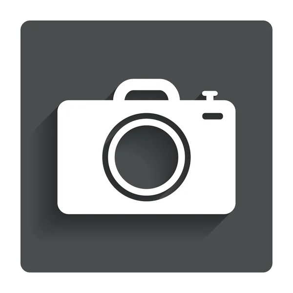 Icono de signo de cámara fotográfica. Símbolo foto . — Archivo Imágenes Vectoriales