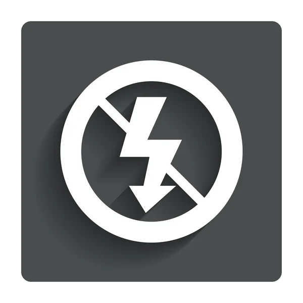 No Photo flash sign icon. Lightning symbol. — Stock Vector