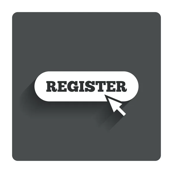 Register mit dem Cursor-Zeiger-Symbol. Mitgliedschaft. — Stockvektor