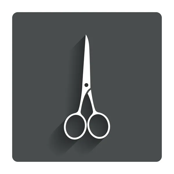 Saxar frisör stängda ikonen. skräddarsy symbol. — Stock vektor