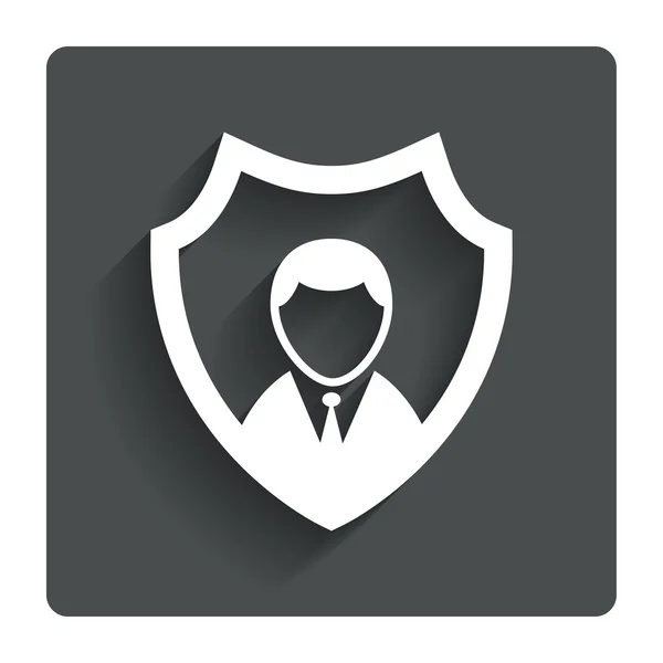 Agentschap beveiligingspictogram. schild bescherming symbool. — Stockvector