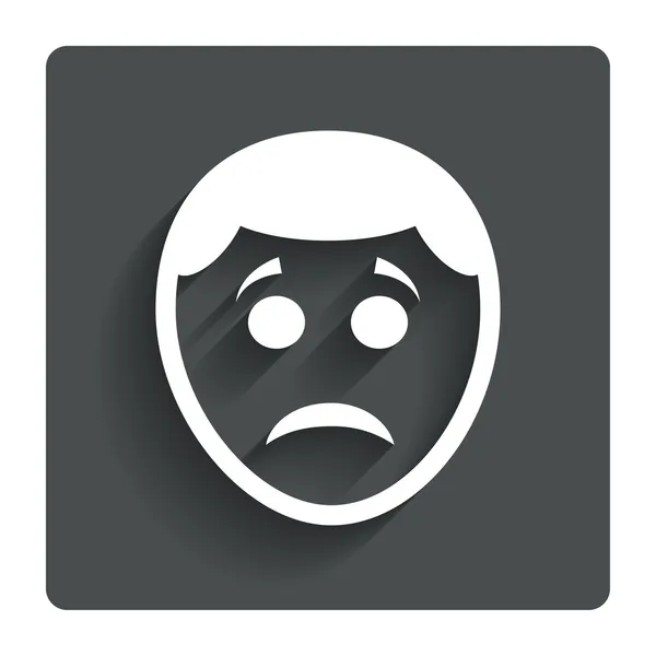 Sad face sign icon. Sadness symbol. — Stock Vector