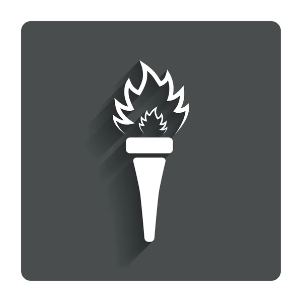 Torch flame sign icon. Fire symbol. — Stock Vector