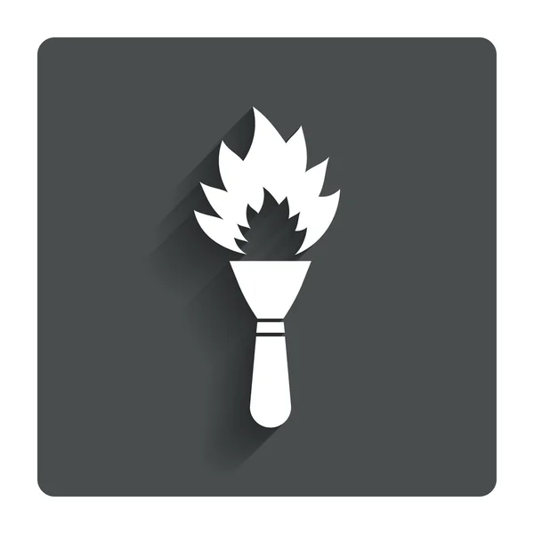 Icono de signo de llama de la antorcha. Símbolo fuego . — Vector de stock