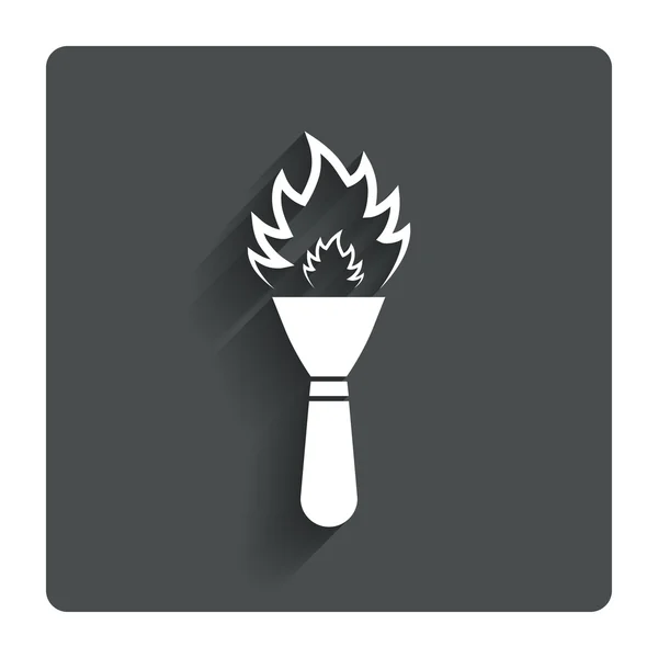 Torch flame sign icon. Fire symbol. — Stock Vector