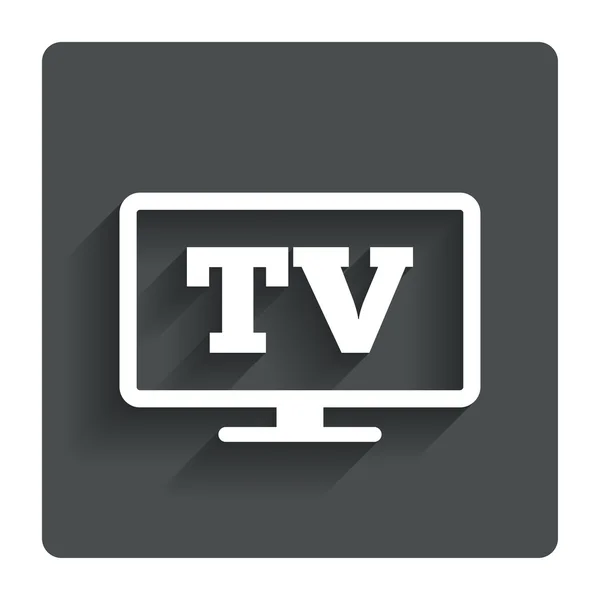 Ícone de sinal de TV widescreen. Conjunto de televisão símbolo . — Vetor de Stock