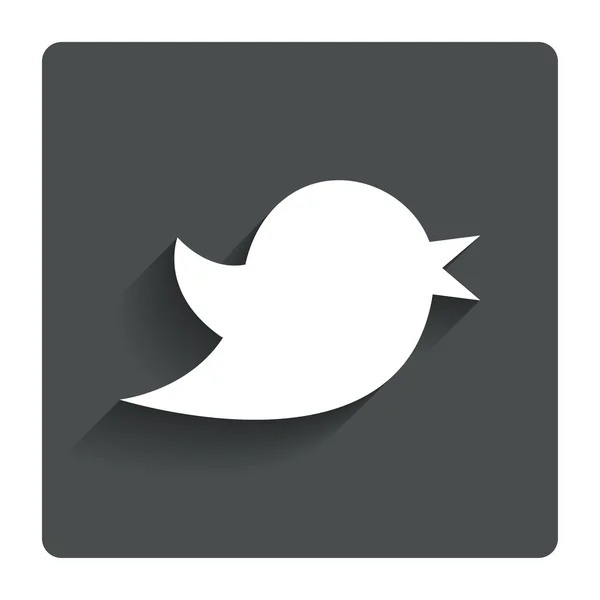 Icona dei social media. Messaggi brevi simbolo twitter . — Vettoriale Stock
