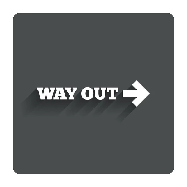 Way out right sign icon. Arrow symbol. — Stock Vector