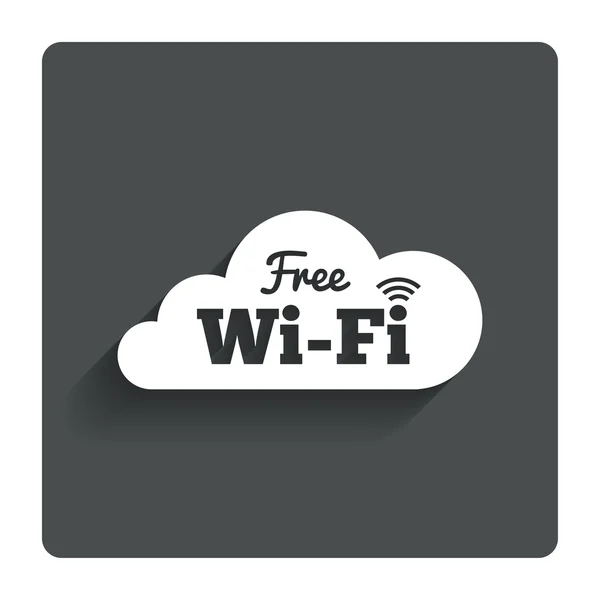 免费 wifi 上网的标志。wifi 符号。无线网络. — Stock vektor