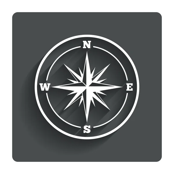 Kompas teken pictogram. Windrose navigatie symbool. — Stockvector
